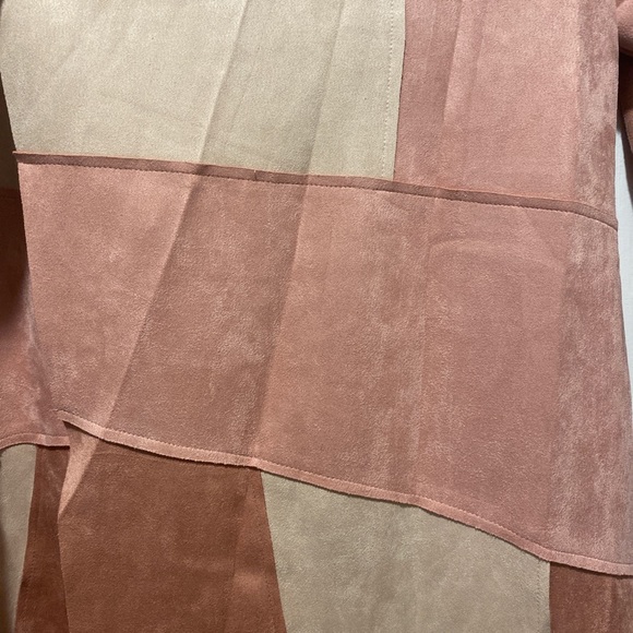 Blush Pink/Nude/Tan Suede Jacket - Picture 2 of 3